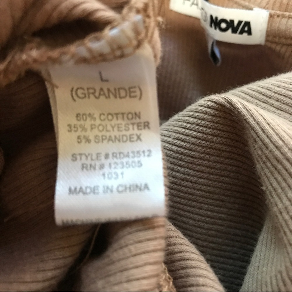 3/$15 Fashion Nova beige ribbed bodycon cutout mini dress - Picture 10 of 10